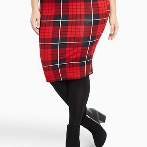 Torrid plaid ponte pencil skirt!